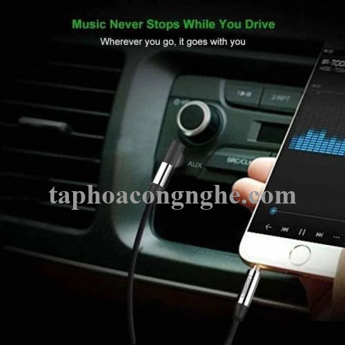 ugreen 60178 0.5M bẻ góc 90 độ cáp 3.5mm màu đen đầu xanh dương mạ vàng 24k 50cm AV112 30060178